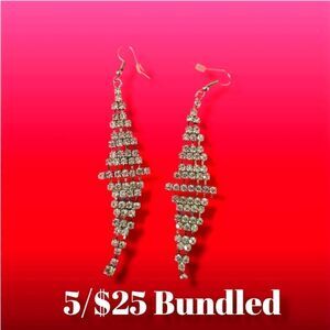 Crystal Drop Earrings for Pierced Ears NWOT Never Worn After Five Look